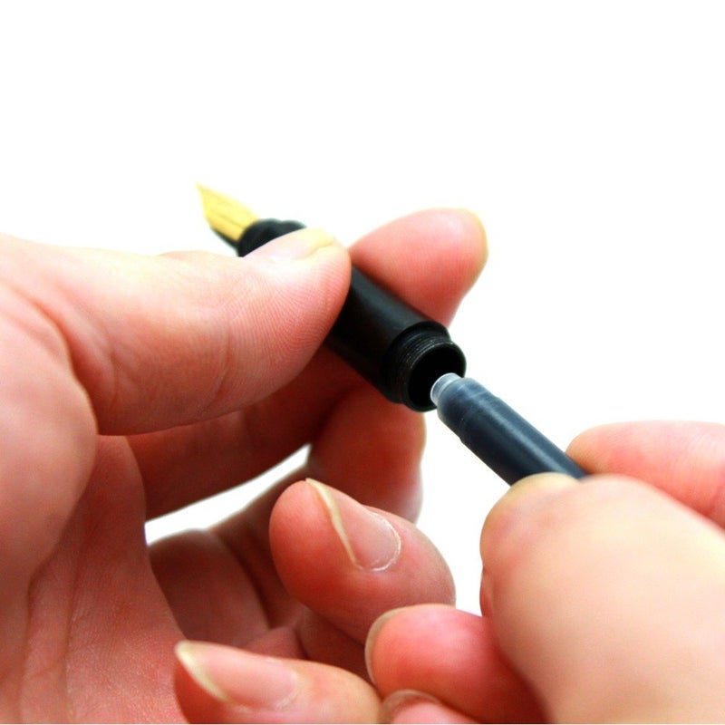 Ohto Fountain Pen Refill Cartridge - Black - Set of 6 - Image 4